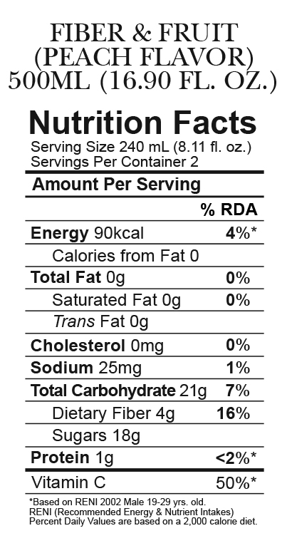 no fruit juice sugar added &  Fiber Oishi Fruit